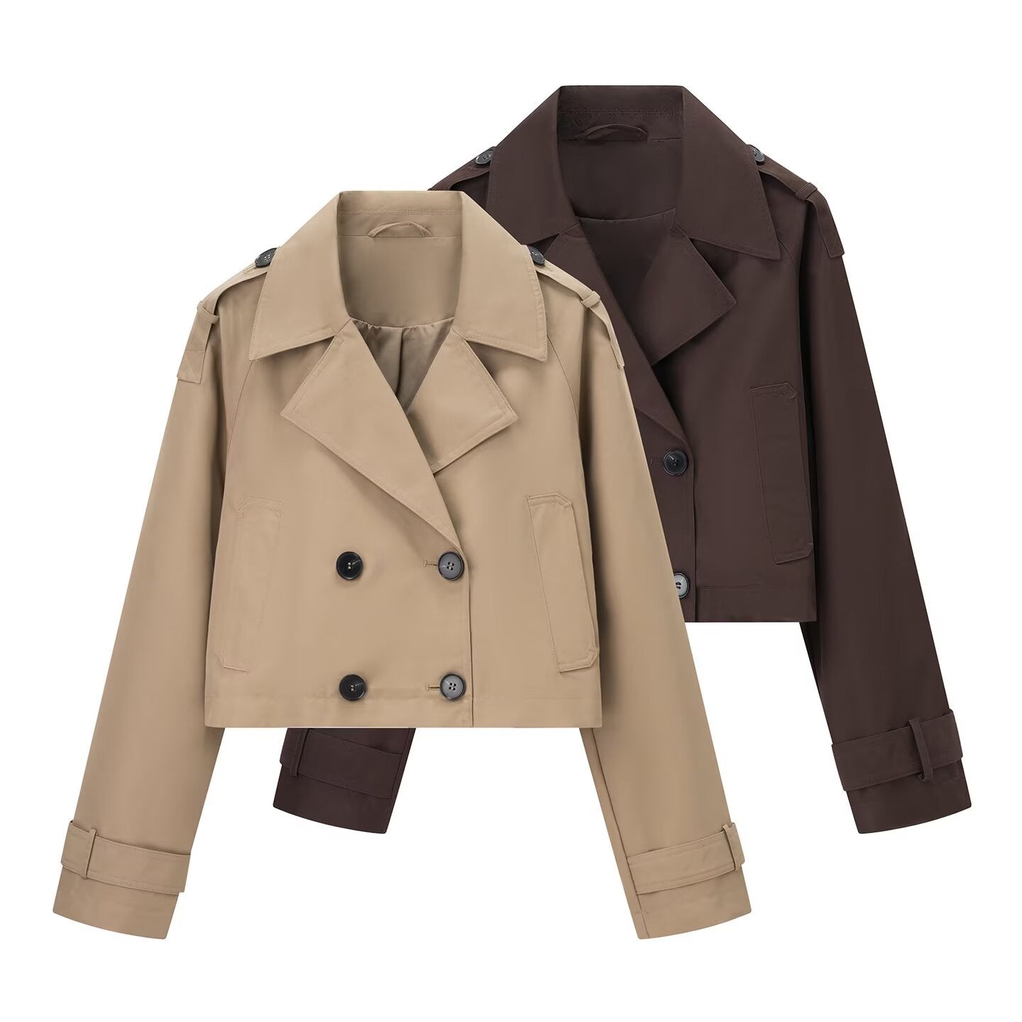Veste trench courte ajustée élégante