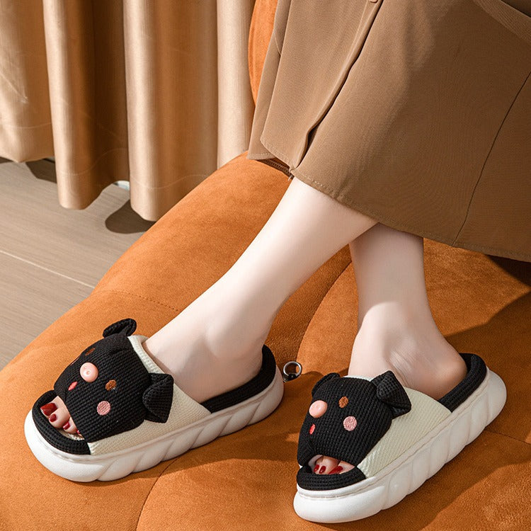 Chaussons mignons en forme de cochon