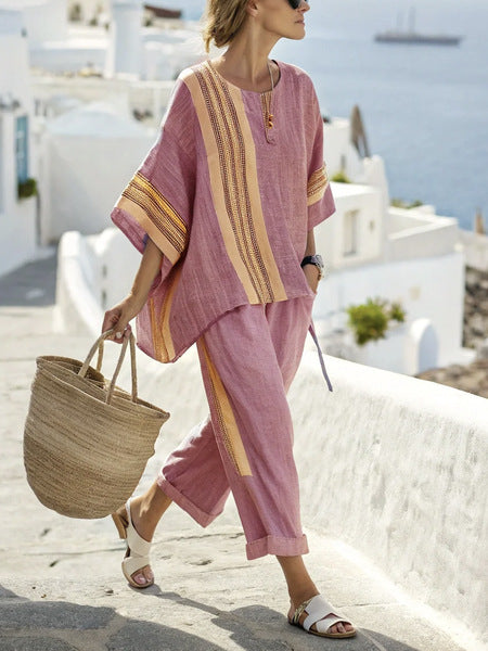 Ensemble Rayé Été Luxe