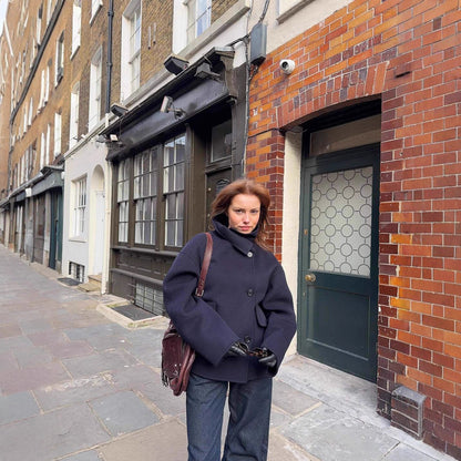 Manteau décontracté à simple boutonnage