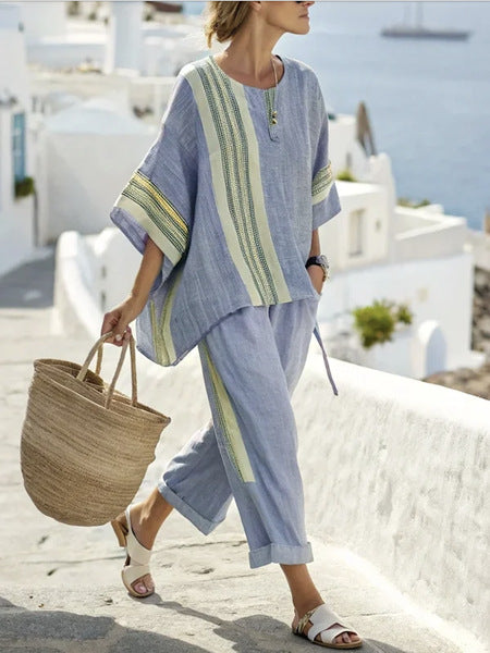 Ensemble Rayé Été Luxe