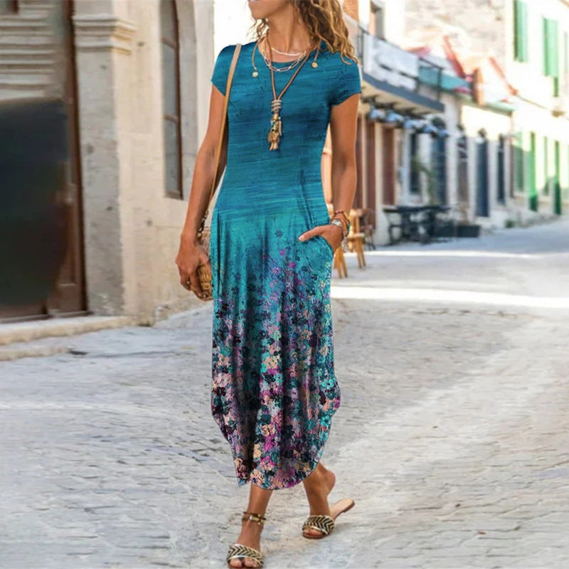 Robe  à manches courtes