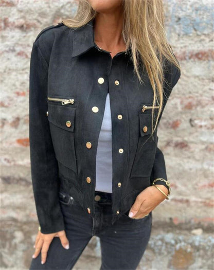 Vestes Revers avec  Manches Longues