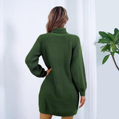Robe Pull Col Roulé