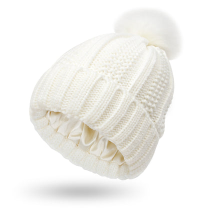 Bonnet d’Hiver Femme en Maille Doublée – Chaud, Extensible