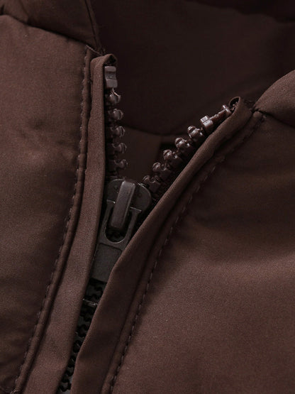 Veste Courte Femme à Capuche Zippée – Hiver Chaud