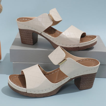 Sandales Talon Carré Femme
