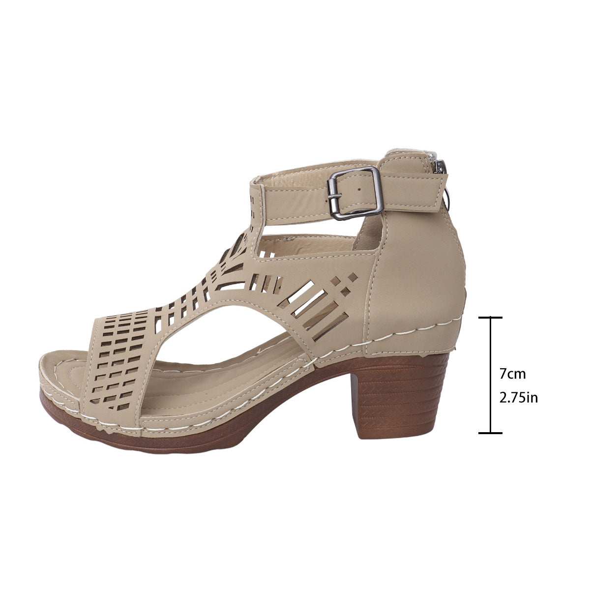 Sandales à talon épais