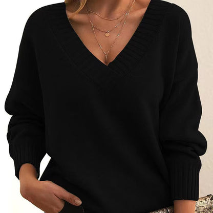 Pull Col V Femme