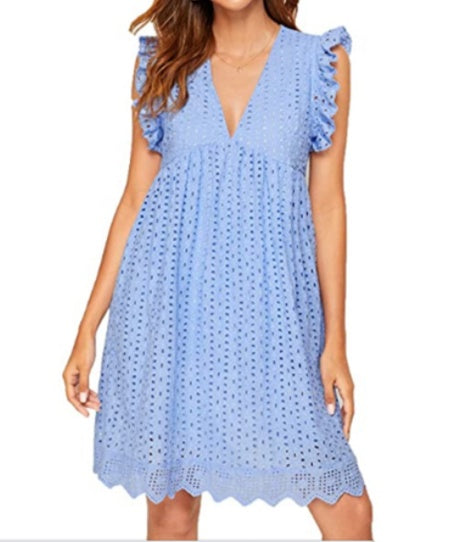 Robe dentelle noire col V