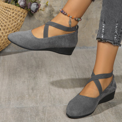 Ballerines À Talons Compensés Fermées