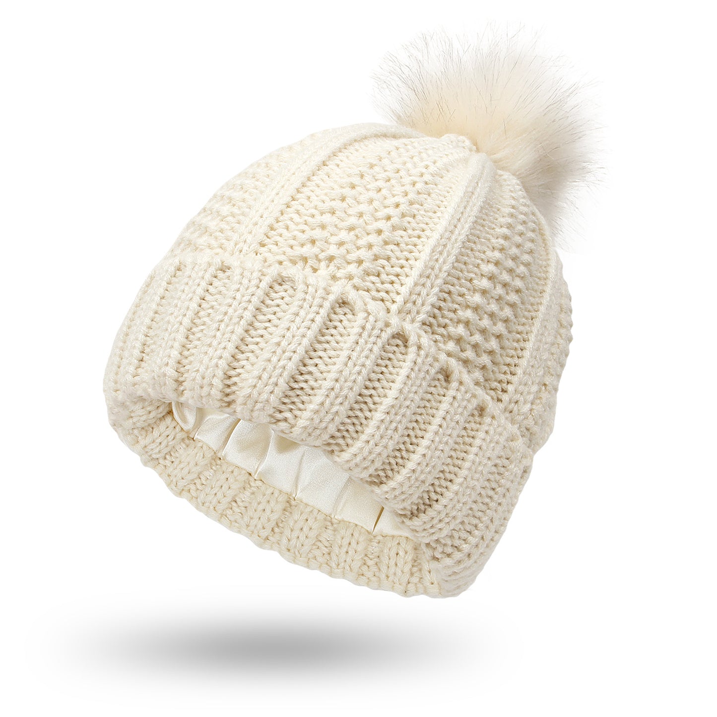 Bonnet d’Hiver Femme en Maille Doublée – Chaud, Extensible