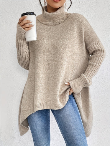 Pull Col Roulé Asymétrique Femme