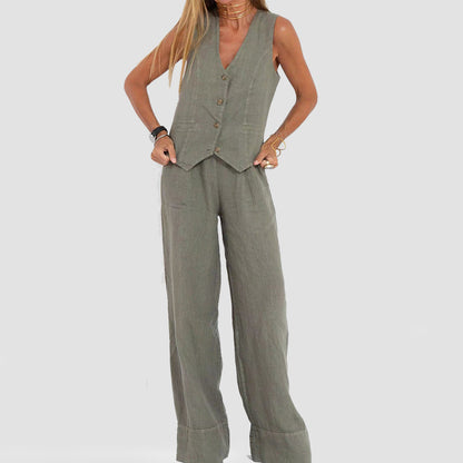 Ensemble Gilet Pantalon Femme Chic