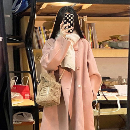 Manteau mi-long en laine à la mode pour femmes