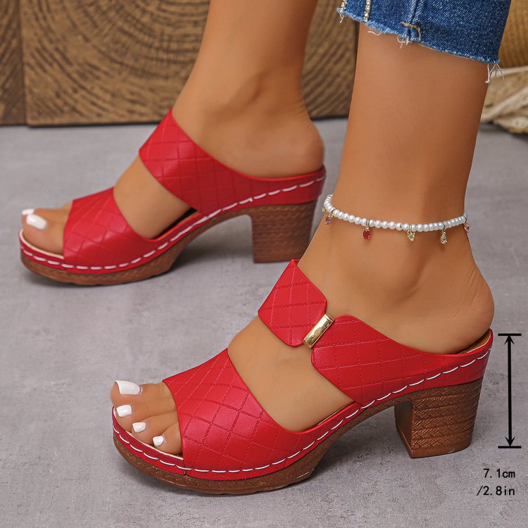 Sandales Talon Carré Femme