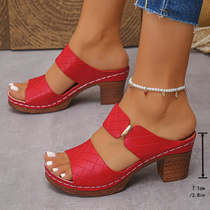 Sandales Talon Carré Femme