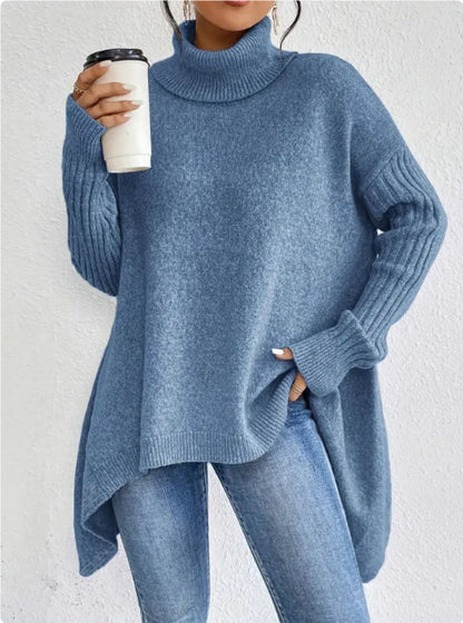 Pull Col Roulé Asymétrique Femme