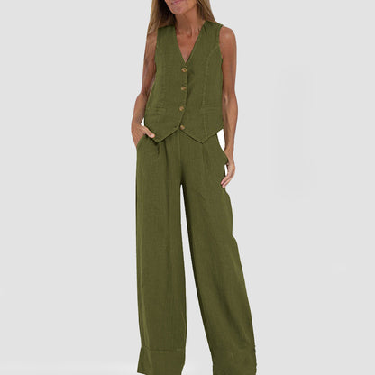 Ensemble Gilet Pantalon Femme Chic