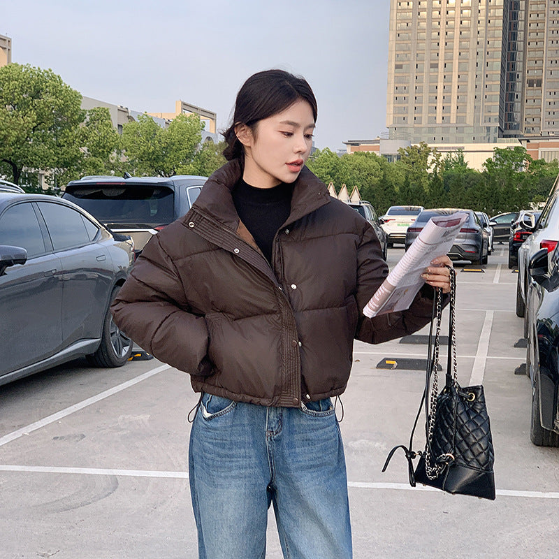 Veste Femme Courte à Col Montant