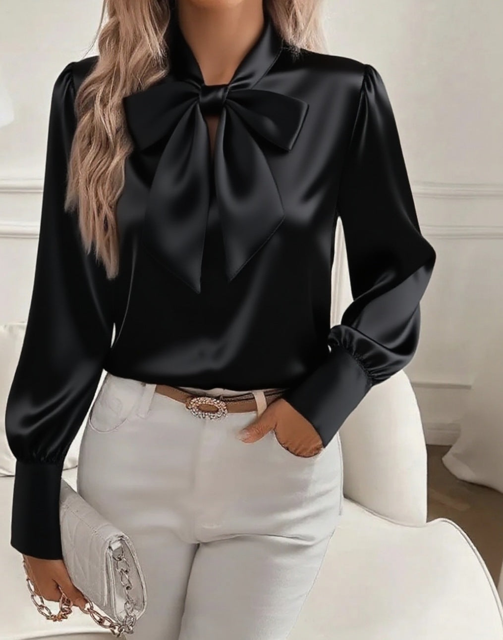 Blouse Nœud Papillon Élégante