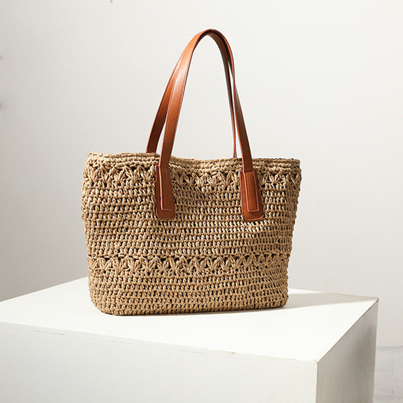 Sac à bandoulière portable en rotin