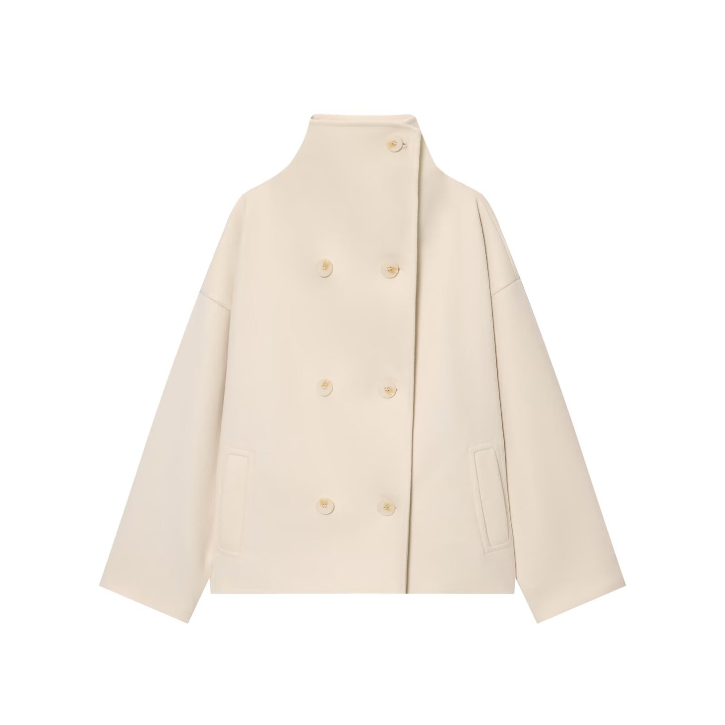 Veste Haut ample en maille à col montant et boutons