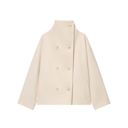 Veste Haut ample en maille à col montant et boutons