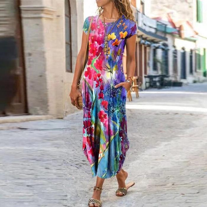 Robe  à manches courtes