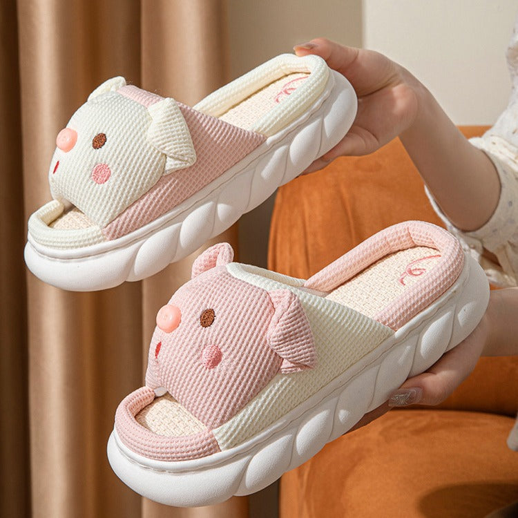 Chaussons mignons en forme de cochon