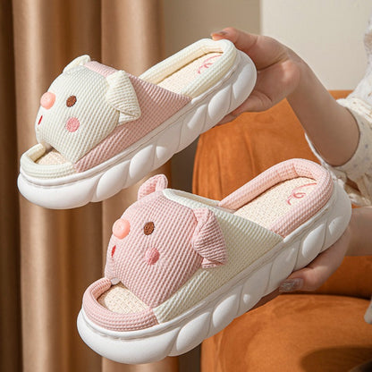 Chaussons mignons en forme de cochon