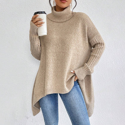 Pull Col Roulé Asymétrique Femme