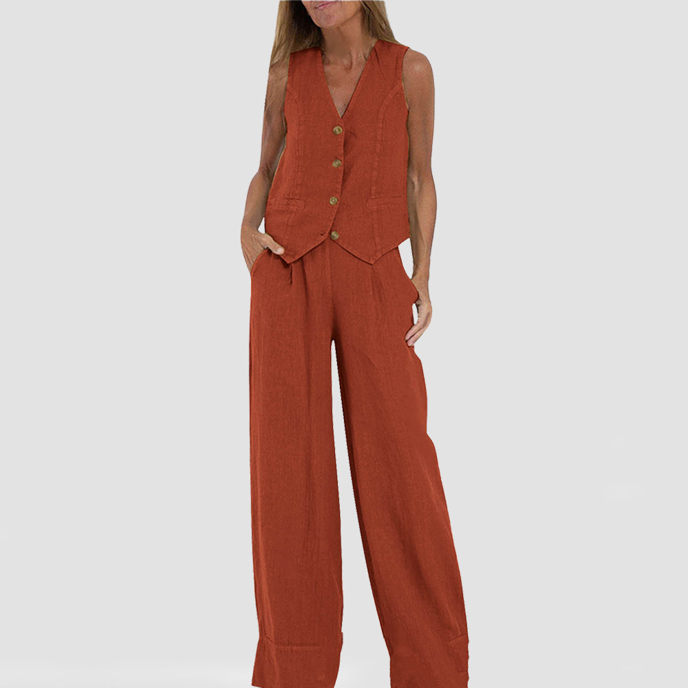 Ensemble Gilet Pantalon Femme Chic