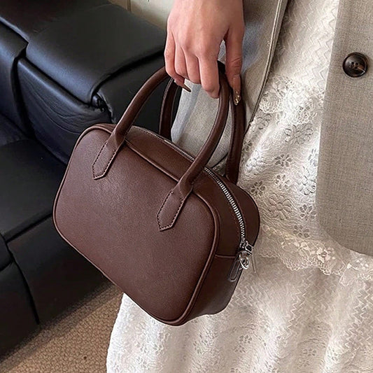 Petit sac à bandoulière rétro simple et carré