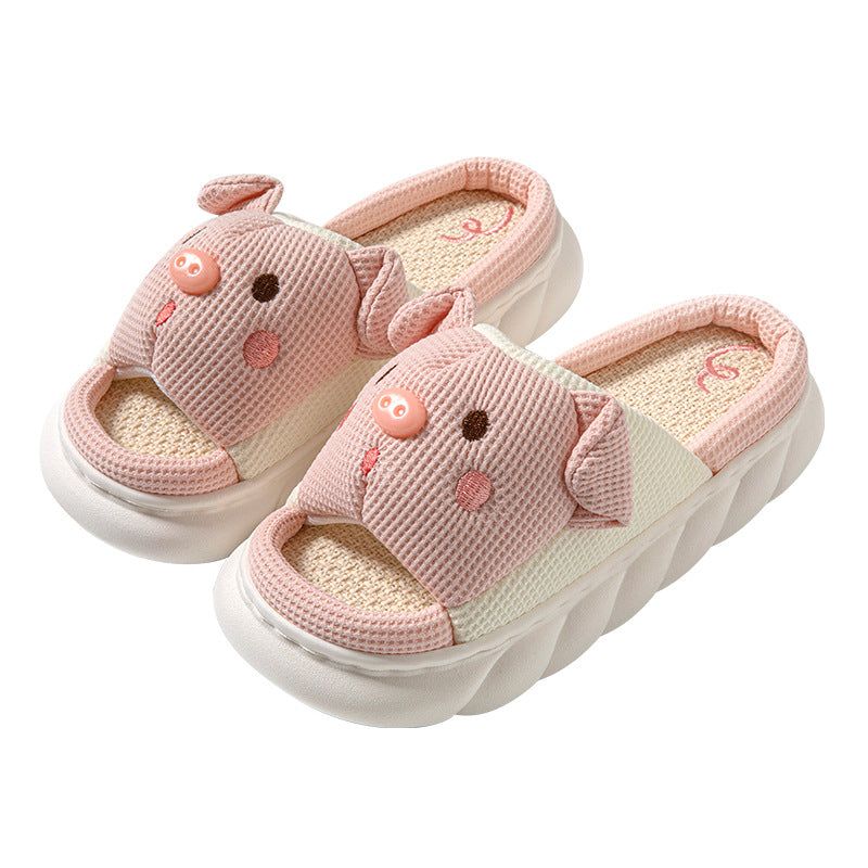 Chaussons mignons en forme de cochon
