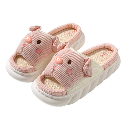 Chaussons mignons en forme de cochon