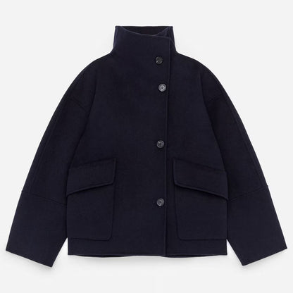 Manteau décontracté à simple boutonnage