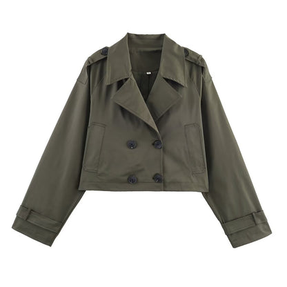 Veste trench courte ajustée élégante