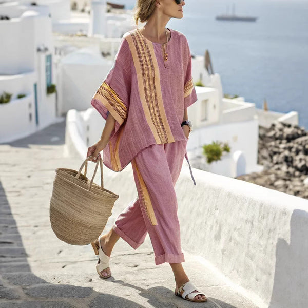 Ensemble Rayé Été Luxe