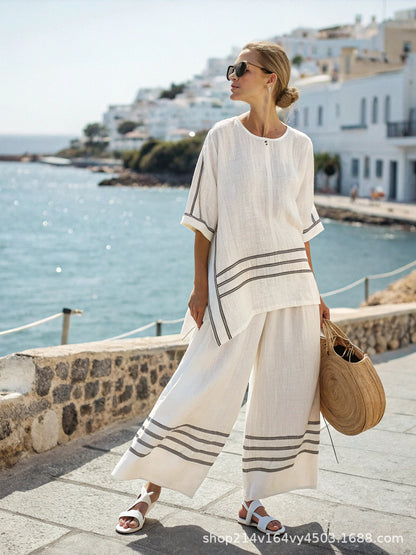 Ensemble Rayé Été Luxe