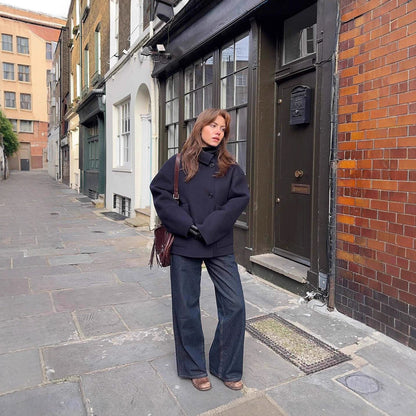 Manteau décontracté à simple boutonnage