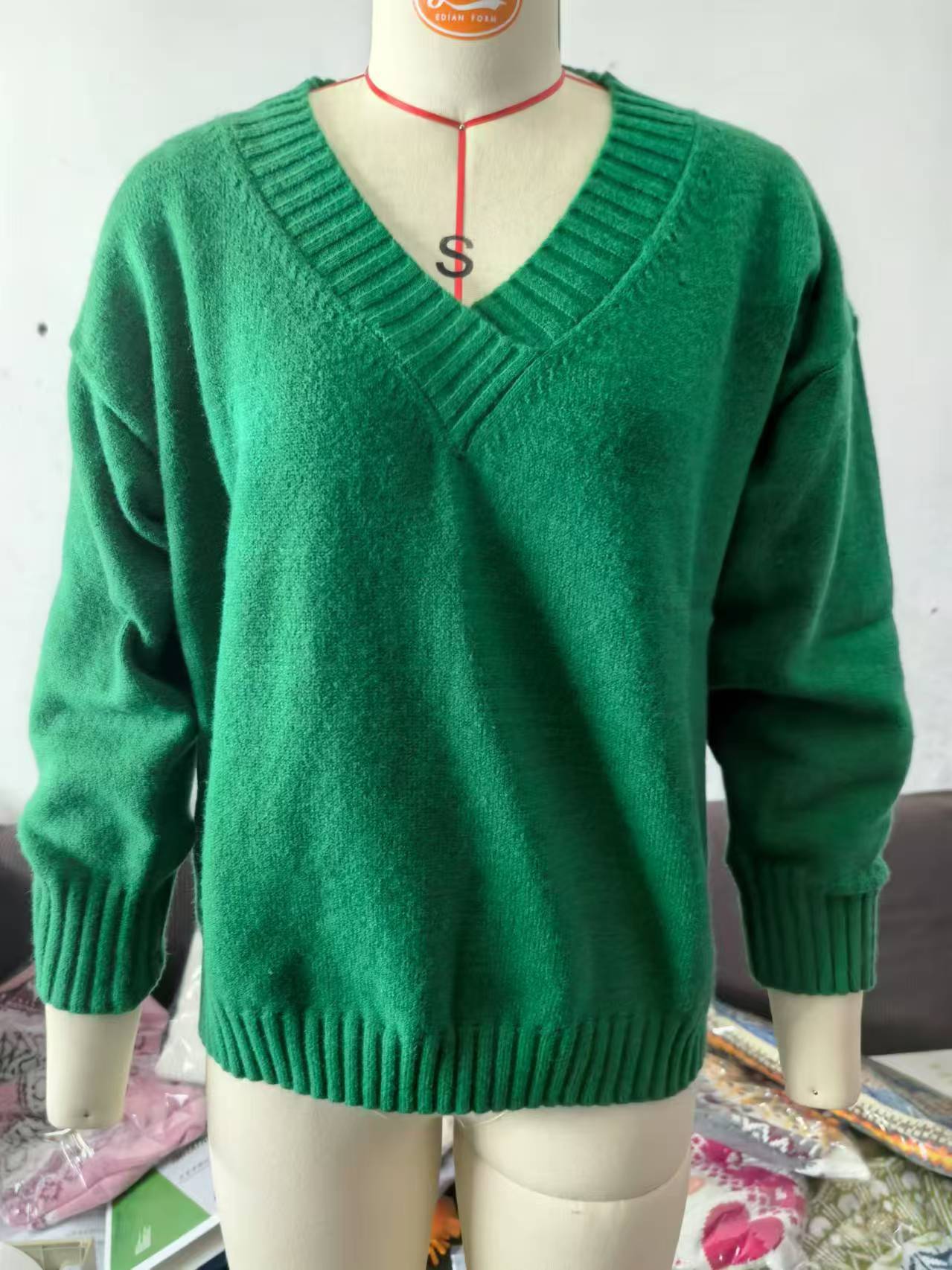 Pull Col V Femme