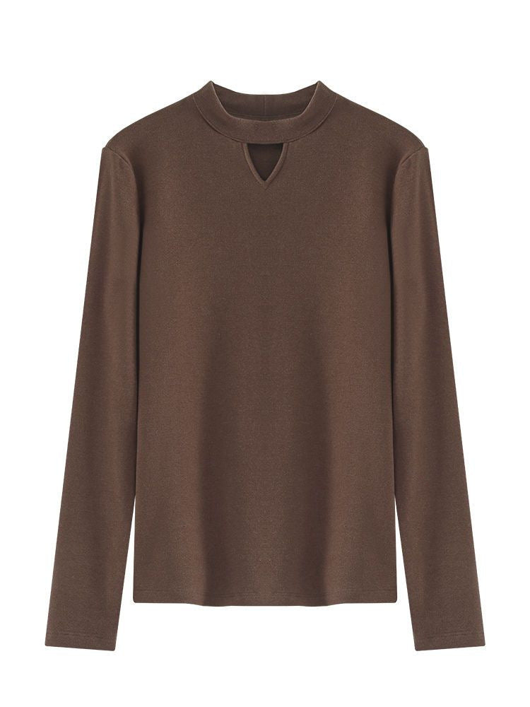 Chemise à col roulé mi-haut brossé double face