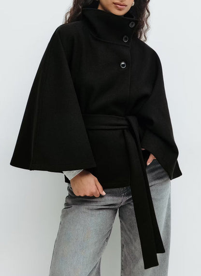 Veste  Trench Femme Col Montant Ceinturé