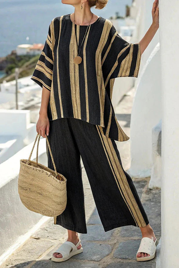 Ensemble Rayé Été Luxe