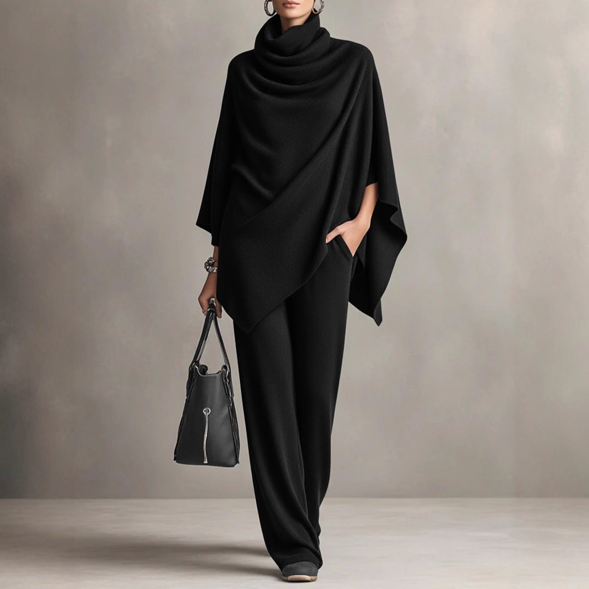 Ensemble deux pièces  d'un haut cape et d'un pantalon large