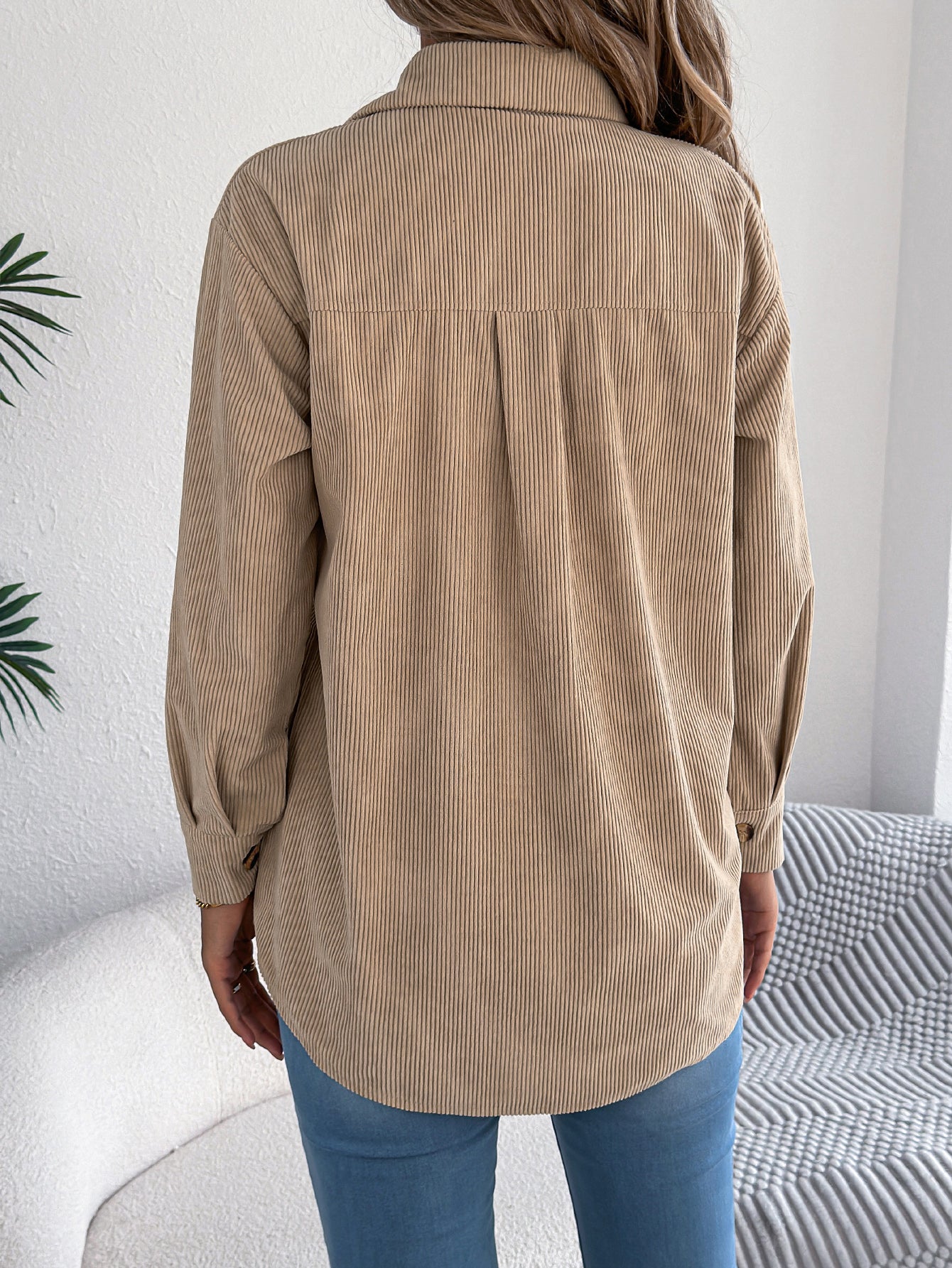 Veste mi-longue à manches longues