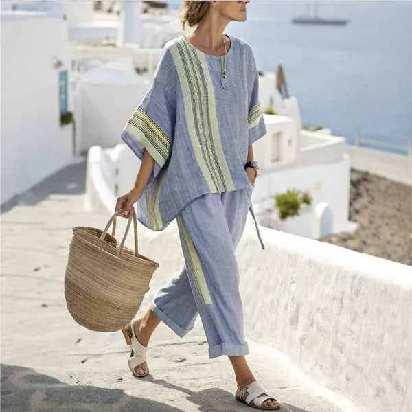 Ensemble Rayé Été Luxe