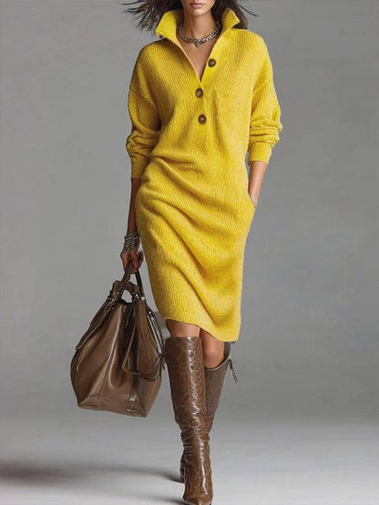 Robe-pull à manches longues