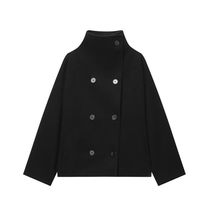 Veste Haut ample en maille à col montant et boutons